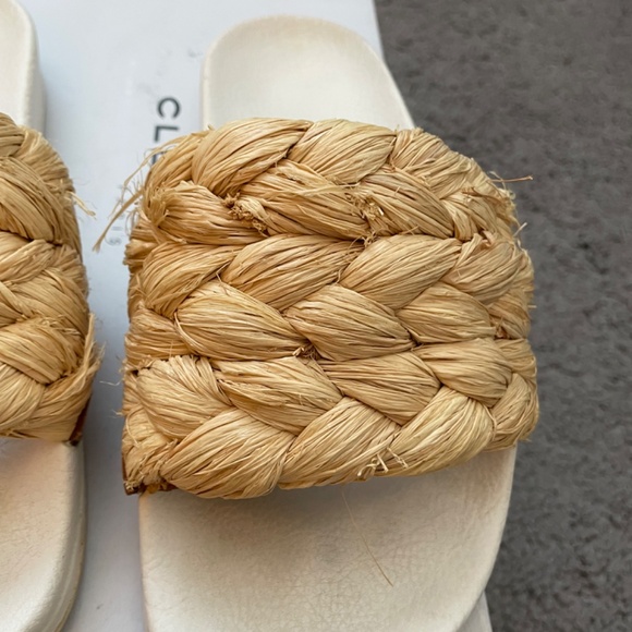 ROBERT CLERGERIE Raffia Walter Slides in Cognac Size 38 1/2 - Picture 5 of 9